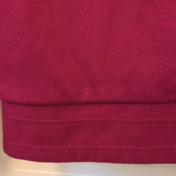 Marc Jacobs Sz 4 jacket raspberry magenta wool button snaps striped sleeves - Picture 10 of 14